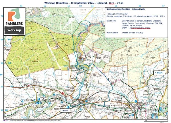 OS Map of the route